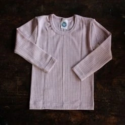 Cosilana Kids Wool Organic Merino Wool/Cotton/Silk Top - Pale Pink