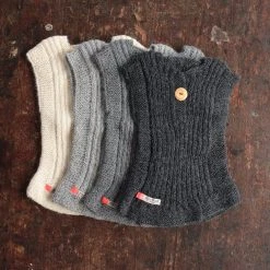 Mormor.nu Tops & Sweaters Hand-Knitted Alpaca Rib Vest - Light Grey