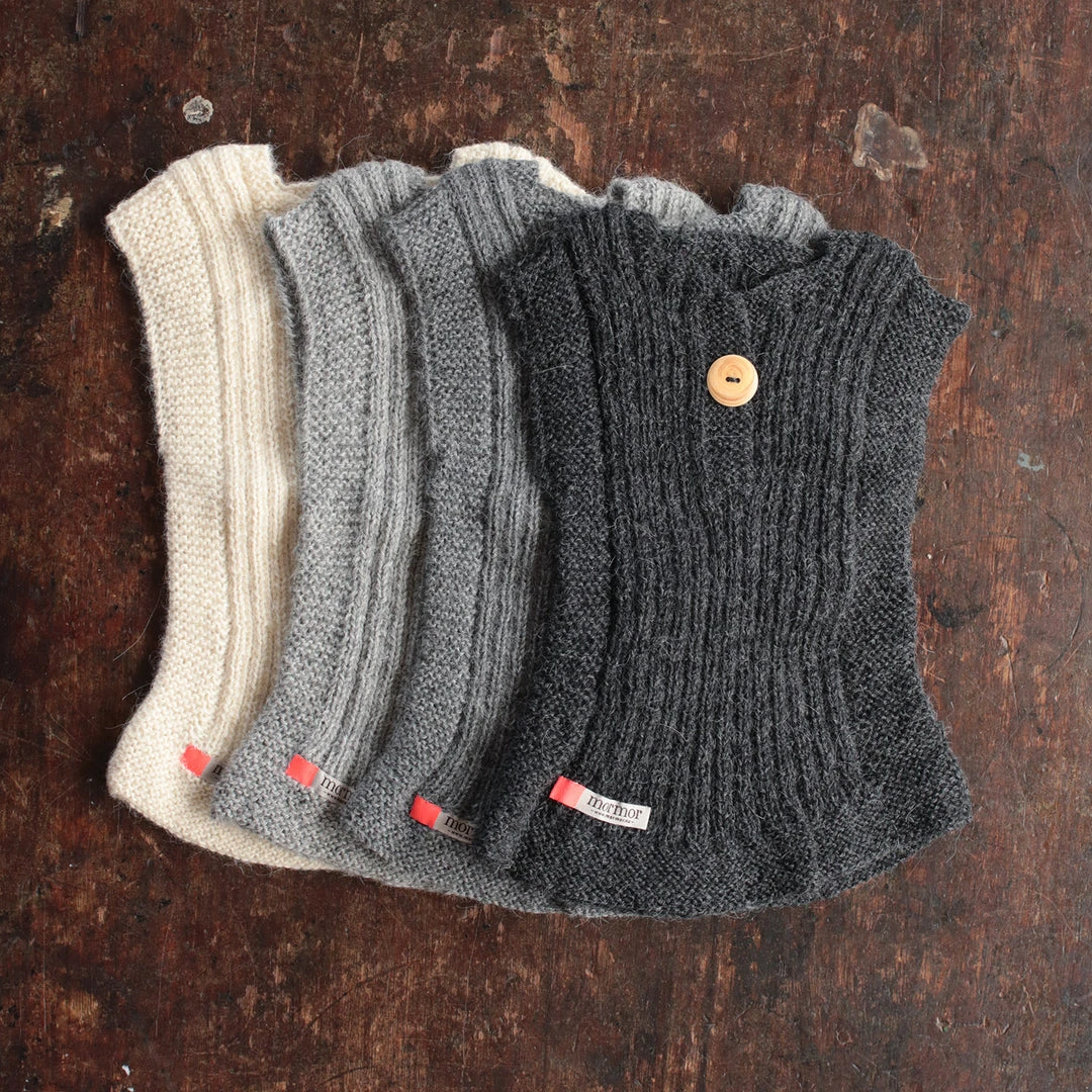 Mormor.nu Hand Knit Alpaca Rib Vest - Slate