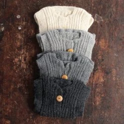 Mormor.nu Tops & Sweaters Hand-Knitted Alpaca Rib Vest - Light Grey
