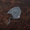 Mormor.nu Hand Knit Alpaca Grethe Bonnet - Slate Baby Wool