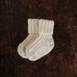 Mormor.nu Hand Knit Alpaca Socks - Natural