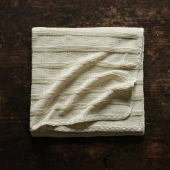 Selana Bourette Silk Baby Blanket - Natural