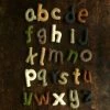 Papoose Toys Felted Wool Lower Case Alphabet - Natural