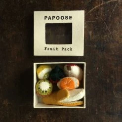 Papoose Toys Felted Wool Mini Fruit Set - Boxed