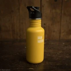 Klean Kanteen Stainless Steel Classic Water Bottle - 532ml - Lemon Curry SALE