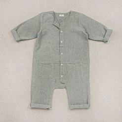 Ketiketa Hand Woven Cotton Eole Overalls - Teal