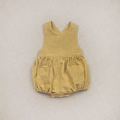 Ketiketa Hand Woven Cotton Zoè Romper - Mustard SALE