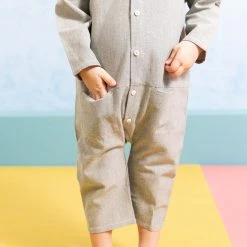 Ketiketa Hand Woven Cotton Eole Overalls - Teal