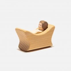 Ostheimer Handcrafted Child In Cradle
