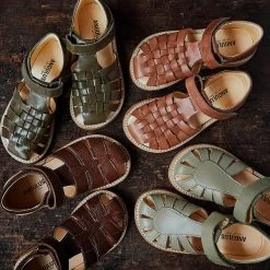 Angulus Kids Petal Sandals - Light Khaki SALE