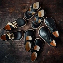 Angulus Kids Lace-up Shoes - Black - Natural Laces