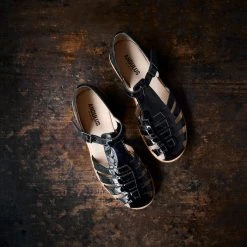 Angulus Women's Fisherman Sandals - Patent Black SALE