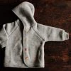 Engel 100% Organic Merino Wool Fleece Jacket - Light Grey Baby Wool