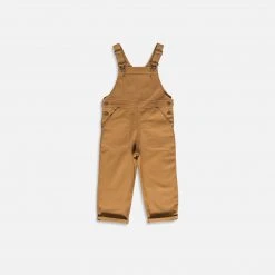 Monty & Co Cotton Porter Dungaree - Tan Cotton & Linen