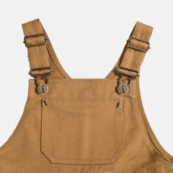 Monty & Co Cotton Porter Dungaree - Tan Cotton & Linen