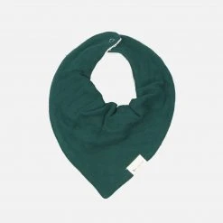 Fabelab Organic Cotton Muslin/Terry Bandana Bib - Evergreen