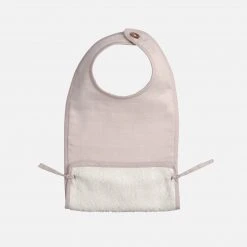 Fabelab Organic Cotton Muslin/Terry Feeding Bib - Mauve
