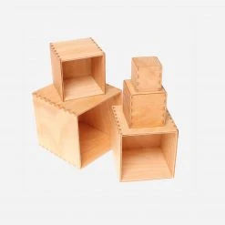 Grimms Small Set Of Boxes Natural Wood Toys