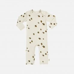 Konges Sløjd Cotton & Linen Organic Cotton Romper - Lemon Print