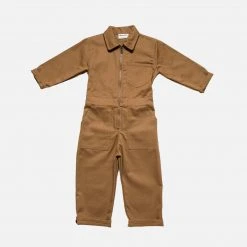 Monty & Co Cotton Engineer Boilersuit - Tan Cotton & Linen