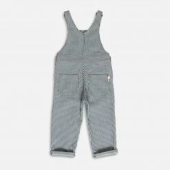 Monty & Co Cotton Porter Dungaree - Indigo Stripe Cotton & Linen