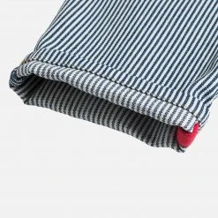 Monty & Co Cotton Porter Dungaree - Indigo Stripe Cotton & Linen