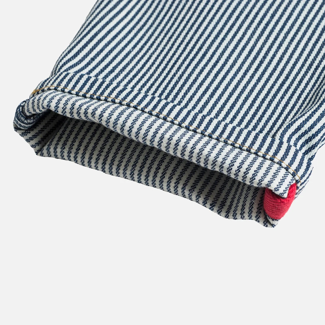 Monty & Co Cotton Porter Dungaree - Indigo Stripe Cotton & Linen