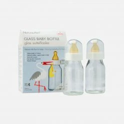 Natursutten Glass And Natural Rubber Baby Bottles Small - 110ml - 2 Pack Home & Baby Care