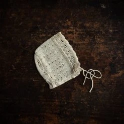Selana Silk Vintage Lace Bonnet - Natural