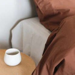Studio Feder Organic Cotton Duvet & Pillow Cover - Mocha - Single Home & Baby Care