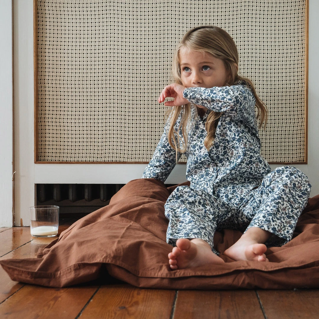 Studio Feder Organic Cotton Duvet & Pillow Cover - Mocha - Junior Size