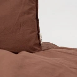Studio Feder Organic Cotton Duvet & Pillow Cover - Mocha - Junior Size