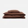 Studio Feder Organic Cotton Duvet & Pillow Cover - Mocha - Junior Size