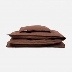 Studio Feder Organic Cotton Duvet & Pillow Cover - Mocha - Junior Size