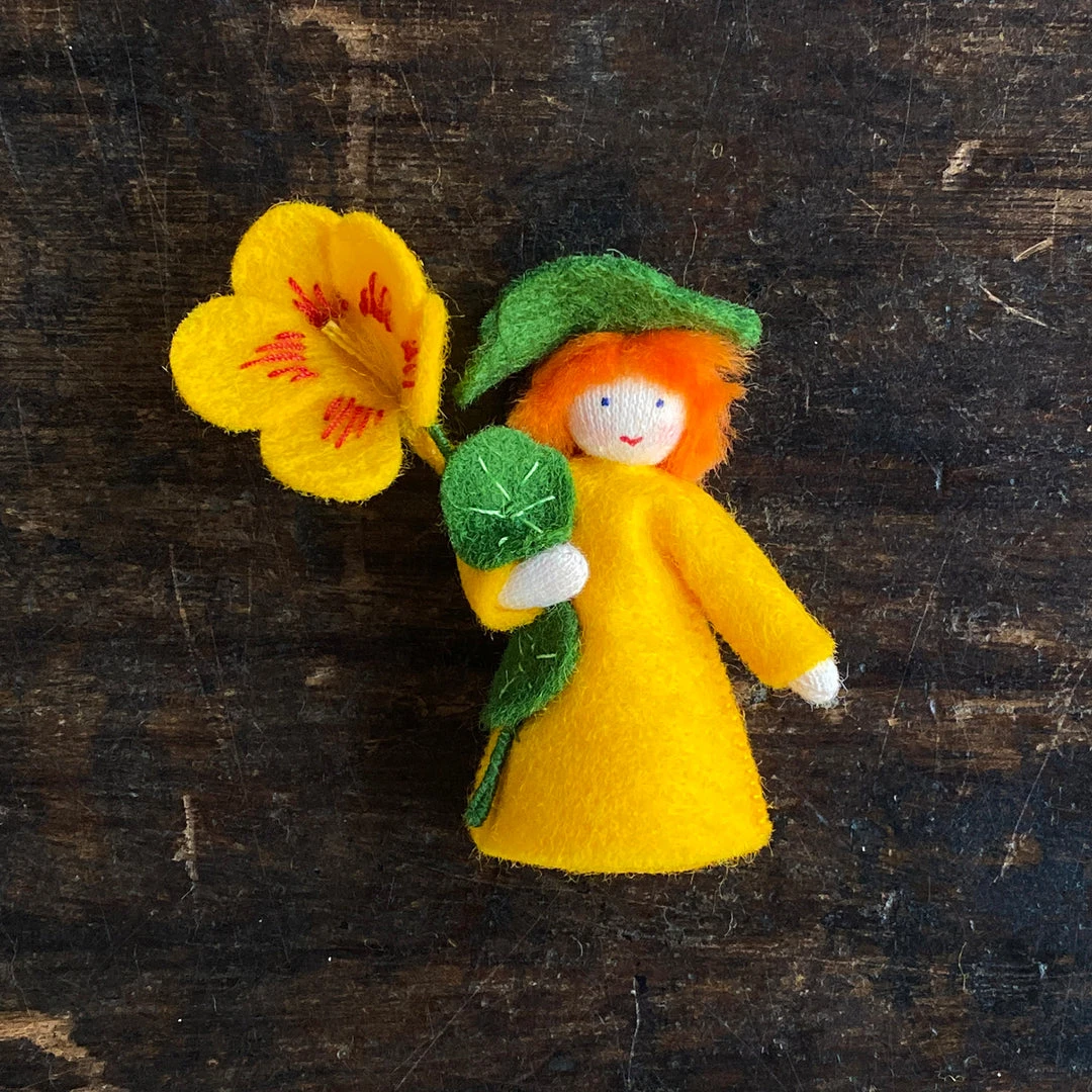 Fairies Handmade Small Wool Flower Fairy Boy - Lady's Slippers - White