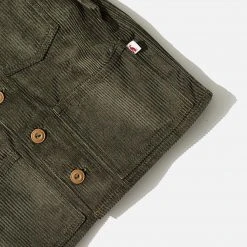 Monty & Co Cotton Corduroy Foundry Jacket - Olive Cotton & Linen