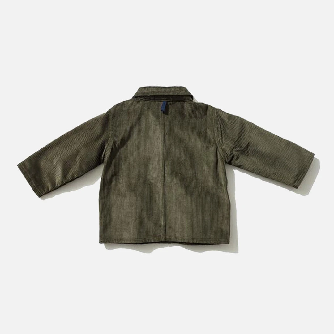 Monty & Co Cotton Corduroy Foundry Jacket - Olive Cotton & Linen