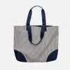 Yarmouth Oilskins Cotton Shopper Bag - Navy Stripe Adults