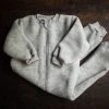 Engel 100% Organic Merino Wool Fleece Zip Suit - Light Grey Baby Wool