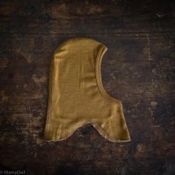 SISKIN By Engel Exclusive Organic Merino Wool & Silk Balaclava - Deep Ochre Baby Wool