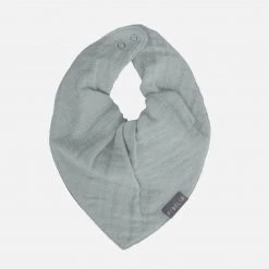 Fabelab Organic Cotton Muslin/Terry Bandana Bib - Foggy Blue