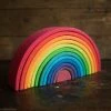 Grimms 12 Piece Wooden Rainbow - Colourful Toys
