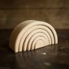 Grimms 6 Piece Wooden Rainbow - Natural Toys