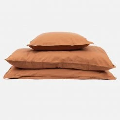 Studio Feder Organic Cotton Duvet & Pillow Cover - Caramel - Junior Size Home & Baby Care