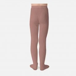 Collegien Cotton & Linen Babies & Kids Rib Tights - Rosewood