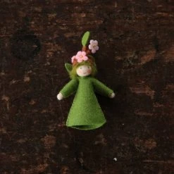 Fairies Handmade Wool Flower Fairy - Blooming Branch Boy - White