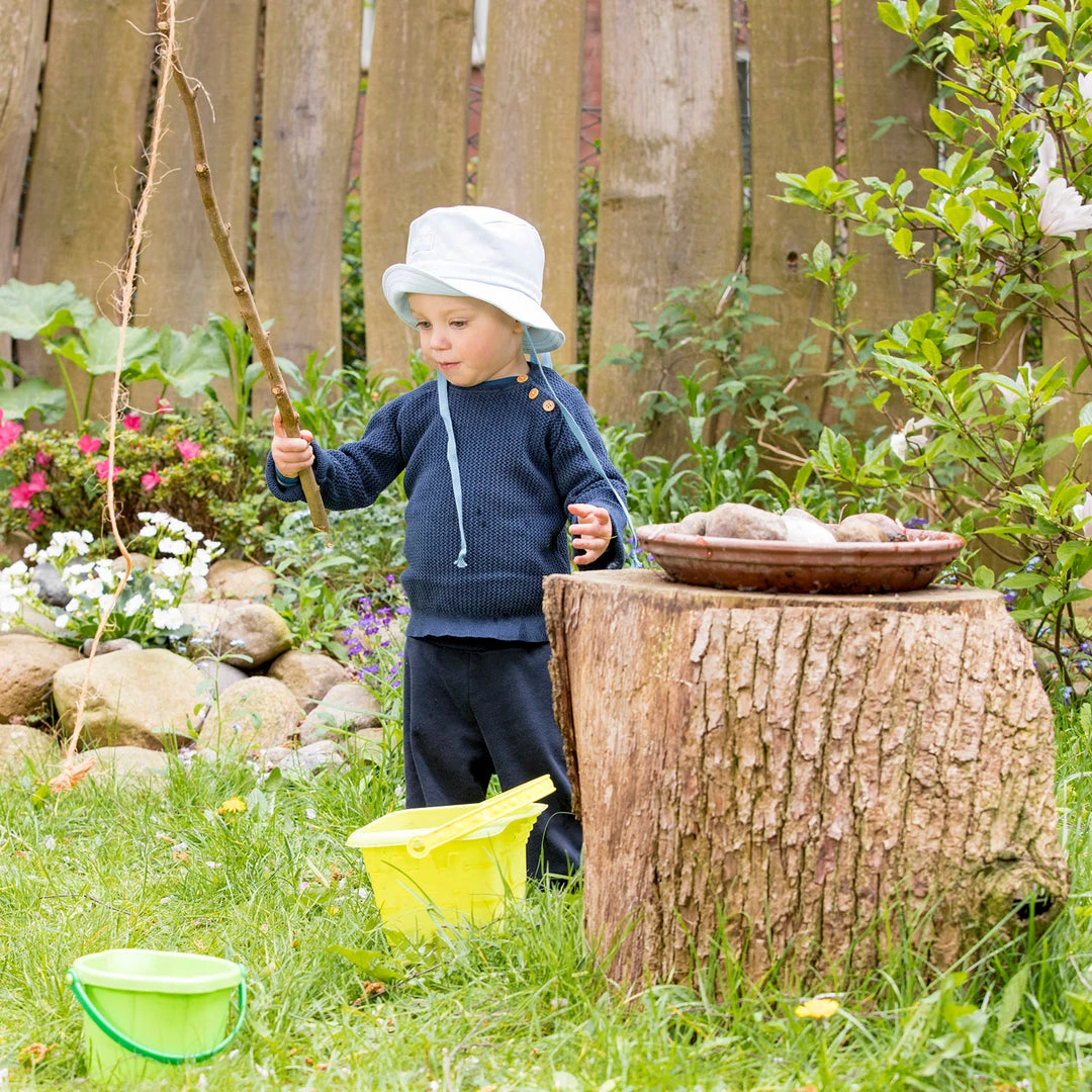 Pickapooh Organic Cotton Bucket Hat - Cloud Stripes