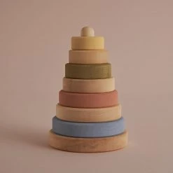Raduga Grëz Handmade Wooden Stacking Tower - Pastel/Natural Baby Gifts