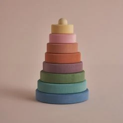 Raduga Grëz Toys Handmade Wooden Stacking Tower - Pastel